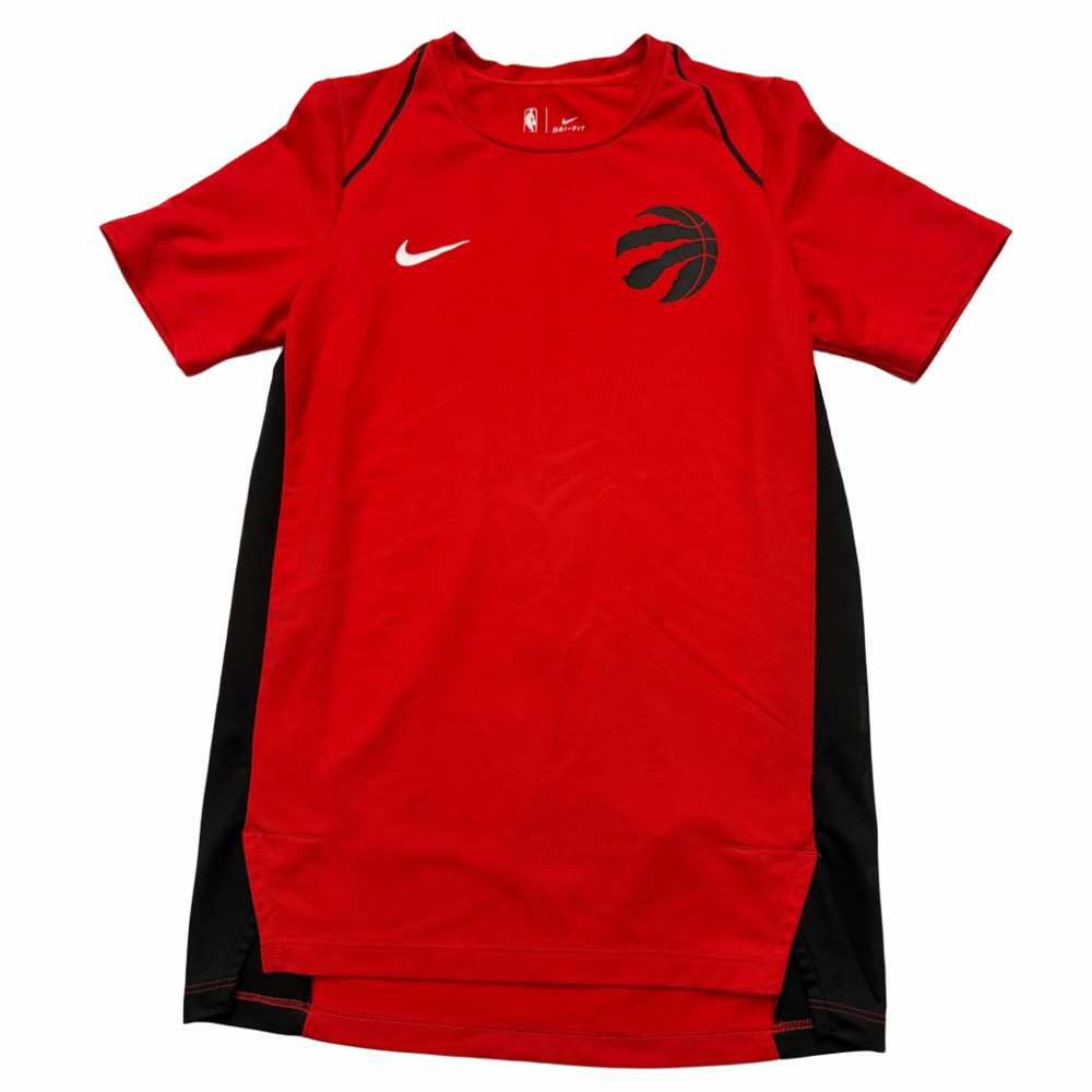 Nike Toronto Raptors Youth Medium Red White Drifit Short Sleeve Top Shirt
